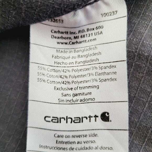 Carhartt Scrub Set Womens Large Top XL Pants Gray Rugged Flex Ripstop C51118 - Picture 6 of 16